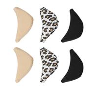 SWOOMEY 3 Pairs Forefoot Shoe Cushions Pads Black Sponge Cloth Shoe Insert Solve Too Large Size Reduce Buffer When Walking Simple Design for Casual Use