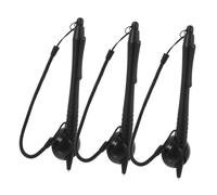 SWOOMEY 3 Pcs Resistive Screen Writing Pen High Precision Touch Quick Input Black Abs Silicone with Spring Rope Base Antiloss Lanyard for Drawing and Studying Tablets Phones