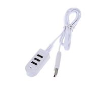 SWOOMEY 3 USB Multi-port White USB Hub 3.0 with 3a Offline Charging, Mini Compact Plastic Extension Line for Home and Office Use