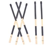 SWOOMEY 3pairs Bamboo Drumstick Rod Brush Professional Percussion Instrument Accessories for Drum Mallets
