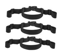 SWOOMEY 3pcs Adjustable Length Black Chair Straps for Toddlers with Secure Inner Ring Design, Polyester Safety Harness Straps for Stroller and High Chairs, for Home the Go Use