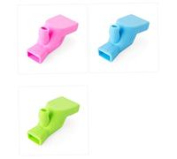 SWOOMEY 3pcs Faucet Extender for Kids Adjustable Sink Handle Extension Silicone Water Flow Aid in Green Blue Pink for Toddlers and Children