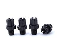 SWOOMEY 4pcs Aluminium Bike Brake Adjustment Screws with Lock Ring Black Bicycle Brake Cable Accessories for Enhanced Performance
