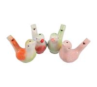 SWOOMEY 4pcs Ceramic Bird Whistles Hanging Rope Nature-inspired Noisemakers for Boys and Girls and Adults Realistic Water Bird Sounds Portable Musical Toys for Easter and Birthday Parties