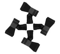 SWOOMEY 4pcs Microphone Holder Clip with Adapter, Mic Stand Screw Adapter, Copper Thread, Firm Stable Hold, Black, for Live Performances, Including Re20 Microphone