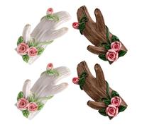 SWOOMEY 4pcs Resin Tree Branch Coat Hooks for Wall with Versatile Use and Easy Installation, Unique Decorative Wall Hooks for Entryway and Closet, Rustic Hanging Solution for Coats Hats