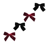 SWOOMEY 4pcs Velvet Bow Hair Clips for Women Party Hair Accessory with Unique Bow Shape Comfortable and Easy to Wear for Festival Party Wear