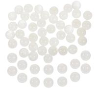 SWOOMEY 50pcs Natural Crystal Round Beads Undrilled for DIY Essential Oil Rollers and Candle Decor, High Precision Beads Suitable for Organizing Cosmetic Holders and Floral Arrangements