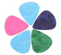 SWOOMEY 5pcs Multi-Colored Plastic Guitar Picks Set Assorted Thickness Guitar Plectrums for Acoustic Electric Bass and Ukulele Random Color