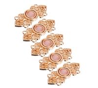 SWOOMEY 5pcs Retro Chinese Style Cardigan Clips Zinc Alloy Shawl Clip with Smooth Surface, Golden Metal Buckles for Dresses and Scarves, for Cosplay and Formal Occasions