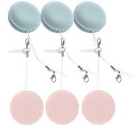 SWOOMEY 6pcs Macaron Shape Glasses Lens Cleaner Wipes Cloth Material for Eyeglasses and Laptops, Portable Design for Carrying in Laptop Bags Or Purses