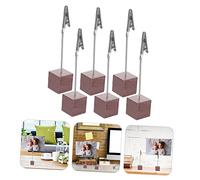 SWOOMEY 6pcs Vintage Style Alligator Clips Creative Memo Holders for Office Small Note Clamps Photo Card Organizers Practical Lightweight
