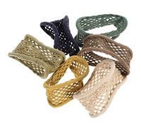 SWOOMEY 6pcs Wide Edge Hair Ties Thick Nylon Ponytail Holder High Elasticity Won't Damage Hair Not Easy to Break for Women Ladies