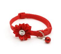 SWOOMEY Adjustable Flower Pet Collar and Fashion Pvc and Pp Material with Bell 2pcs for Pet Cat and Dog for Daily Life and Sports