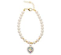 SWOOMEY Adjustable Resin Pet Necklace for Cats and Small Animals with Charming Pearl Design, Stylish and Adorable Pet Collar Decoration for Celebrations and Festivals