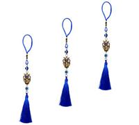 SWOOMEY Alloy Pendant Hanging Decor Tassel 3pcs Car Strap Owl Shape Design with Smooth Strong for Time Use Suitable for Car Interior and Key Chain