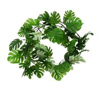 SWOOMEY Artificial Monstera Leaf Vine with Decorative and Weather Adaptable Features Green Silk Flower for Wall and Ceiling Decor in Home, Hotel, and Restaurant Settings