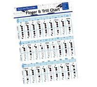 SWOOMEY Bass Vertical Flute Chord Chart 8-hole Fingering Guide for Beginners with Practice Notes and Bass Recorder Diagram Suitable for Student Training and Music Learning