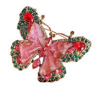 SWOOMEY Beautiful Crystal Butterfly Brooch for Ladies with Alloy Material and Secure Fastening, Clothing Adornment for Anniversaries and Birthdays