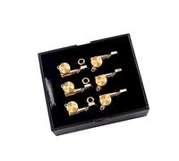 SWOOMEY Big Head Vintage Style Guitar Tuning Pegs for Electric Guitar and Bass, Metal Replacement Machine Heads to Improve Sound, Golden 3r3l Keys for Accurate Tuning