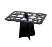 SWOOMEY Black Acrylic Makeup Brush Drying Rack with 26 Mix Size Holes for Organizing and Prolonging Service Life of Brushes, for Vanity Or Bathroom Storage