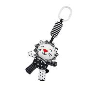 SWOOMEY Black and White Crib Hanging Animal Themed for Newborns, Early Education Plaything Wind Chime Sound, Cartoon Lion Pendant, Baby Bed for Infant Development