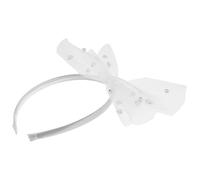 SWOOMEY Bowknot Headband with Elegant Tulle Mesh Design for Women White Providing Prolonged Comfort a Fashionable Touch, for Holiday Celebrations and Gatherings