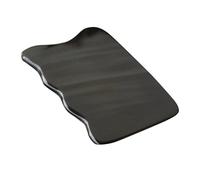SWOOMEY Buffalo Horn Gua Sha Board Wavy Massage Scraping Tool for Beauty Massage and Spa Care Hydrating Multi-functional Black Horn Scraper Suitable for Family and Professional Use