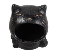 SWOOMEY Ceramic Cat Shaped Ashtray with Large Capacity and Versatile Application, Portable Decorative Smoke Ashtray for Home and Patio, Unique Creative Design in Black