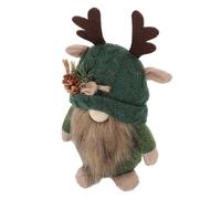 SWOOMEY Christmas Gnome Doll with Deer Antlers Cute Forest Theme Tabletop Decoration for Home and Office Soft and Cloth Material Multi Functional Gnome Ornament for Christmas Room Decor
