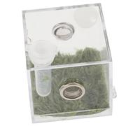 SWOOMEY Clear Acrylic Insect Breeding Box with Feeding Port and Ventilation Transparent Small Spider Habitat Container for Jumping Spiders Crickets Snails Praying Mantises Easy Observation