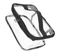 SWOOMEY Clear Makeup Bag for Travel Portable Toiletry Bag with Handle Wedding Day Emergency Kit for Bride Durable Zipper Closure Transparent Design for Easy Access to Cosmetics and