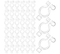 SWOOMEY Clip on Earring Converter Lightweight Silicone Ear Clips for DIY Crafting Comfortable Accessories 50Pcs No Piercing Use