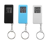 SWOOMEY Clip Watch Mini Digital Pocket Watch Keychain with Plastic Material Delicate Design Portable 3pcs Pack for Nurses and Students for Everyday Use