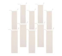 SWOOMEY Cotton Linen Drawstring Straw Bags with Easy Access 10pcs Portable Fabric Tableware Bags for Graduation Festival for Picnic and Takeout Chopsticks Storage