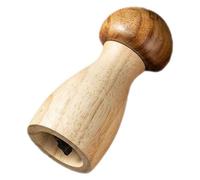 SWOOMEY Creative Mushroom Salt and Pepper Shakers with Manual Grinding, Wooden Mushroom Shaped Salt and Pepper Mills in Khaki, Easy to Operate Spice Shaker for Kitchen Use