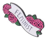 SWOOMEY Creative Rose Letters Breastpin Alloy Brooch Rose Flower Design, Easy to Wear and Long-lasting Decorative Brooch Pin for Women, for Sweaters, Dresses, and Bags