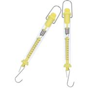 SWOOMEY Dynamometer Weighing Balance Plastic 2pcs with Spring in Cylinder Hanging Hook for Gram and Portable Mechanical Scale Random Color Classroom Field Applications