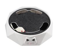 SWOOMEY Electronic Mouse Cat Pet Turntable with Burrowing Mouse Action Simulating Hunting Experience Abs Material Powered by 3 X Aa Batteries Indoor Interactive for Pet Cats
