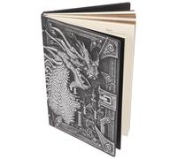 SWOOMEY Embossed Dragon Notebook Leather Design Notebook Smooth Writing Lightweight for Meeting Records and Diary Writing