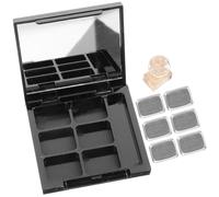 SWOOMEY Empty Lipstick and Eyeshadow Palette Case with Six Grids, Plastic and Aluminium Material, Multi-Purpose Refillable Cosmetic Container for DIY Eye Makeup and Convenient Travel
