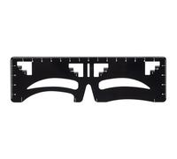SWOOMEY Eyebrow Drawing Ruler Stainless Steel Brow Mapping Tool for Women and Moms Not Easily Deformed with Increased Wear Comfort Black Eyebrow Auxiliary Ruler