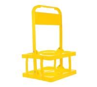 SWOOMEY Folding Beer Basket with Handle 4-Bottle Capacity Plastic Beer Carrier Portable Break-Resistant Drink Holder for Home Bar Restaurant Camping