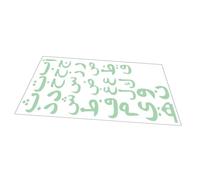 SWOOMEY Glow in The Dark with Self-Adhesive Design Wall Sticker Arabic Alphabet Green PVC Educational Decal Delicate and Eye-catching Wall Art for Boys and Girls Room Decor