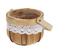 SWOOMEY Halloween Candy Basket Handwoven Bamboo Handheld Storage Basket, Khaki, Large Capacity, Halloween Decorations, Families, Trick or Treat