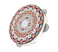 SWOOMEY Handheld Tambourine Drum Double Row Bell Instrument for Adults Stylish Design for Parties Music Lessons and Fun Activities Enhances Coordination and Brain Skills
