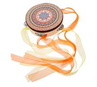 SWOOMEY Handheld Tambourines for Boys and Girls with Playful Ribbons Single Row Percussion Drum for Engaging Church and Party Design for Hands Style
