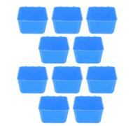 SWOOMEY Hanging Poultry Cage Cups for Outdoor Use and Lasting Durability 10pcs Plastic Feeding and Watering Bowls with Secure Hanging Design for Birds and Rabbits and Rabbit Hutch