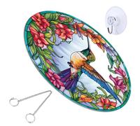 SWOOMEY Hummingbird Multi-functional Decoration with Hook Acrylic Hanging Pendant Sturdy Material and Vibrant Design Unique Double-sided Colourful for Porches and Window Displays