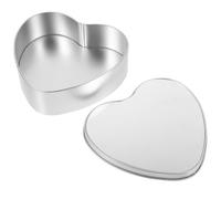 SWOOMEY Iron Storage Box and Heart Shaped with Good Sealing Effects Sublimation Printable, Silver Heart Tinplate Box Suitable for Gifts and Earrings Storage